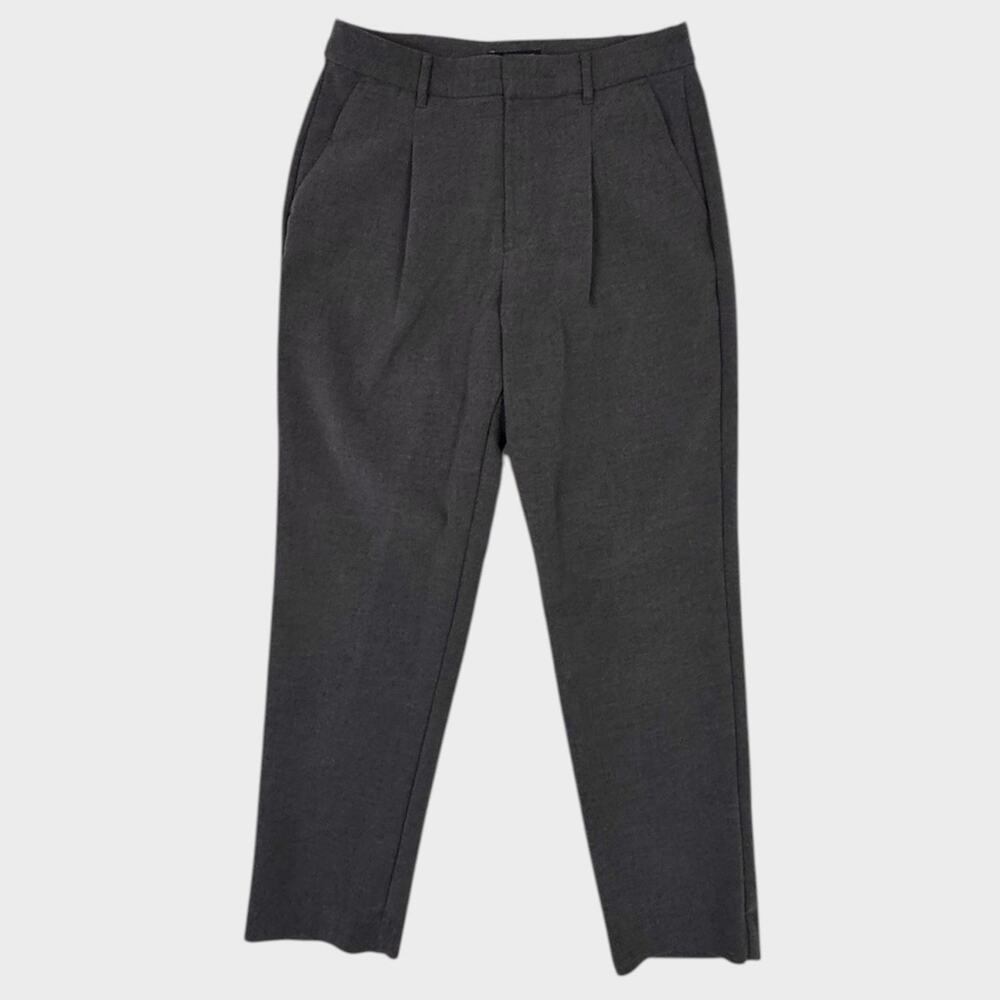 Banana Republic Factory Size 10 Charcoal Gray Pleated Pants Womens